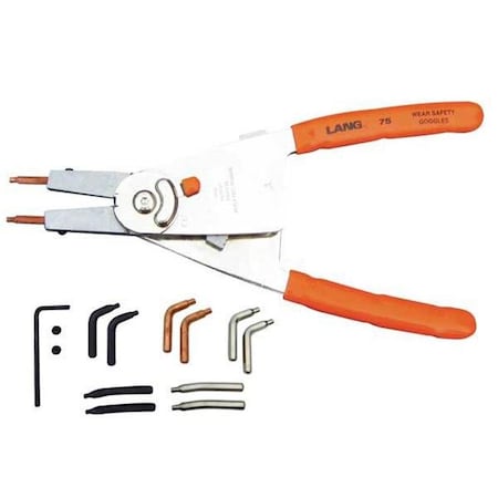 Lang Lang LNG-75 Quick Switch Pliers With Automatic Ratchet Lock And Tip Kit LNG-75